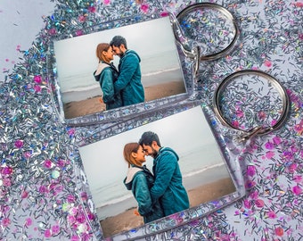 Custom Photo Keychain , Personalized photo Keychain , Perfect Gift for Couples, Family , Friends , Picture Keychain , Valentines Day gift -