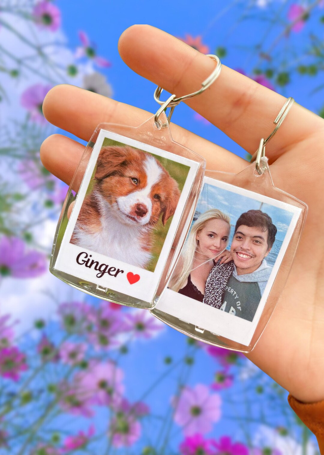 Custom Photo Keychain Personalized Photo Keychain Perfect Etsy