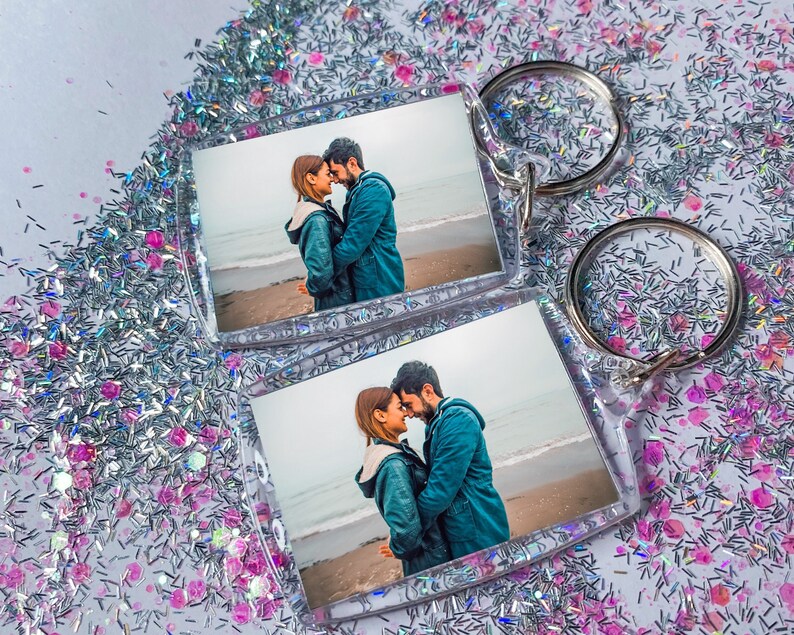Custom Photo Keychain Personalized Photo Keychain Picture Etsy