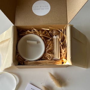 Palo Santo Gift Box, Positivity gift, New Home Gift, Meditation Gifts, Palo Santo Holder, Thinking of you Gift Box, Palo Santo Burner