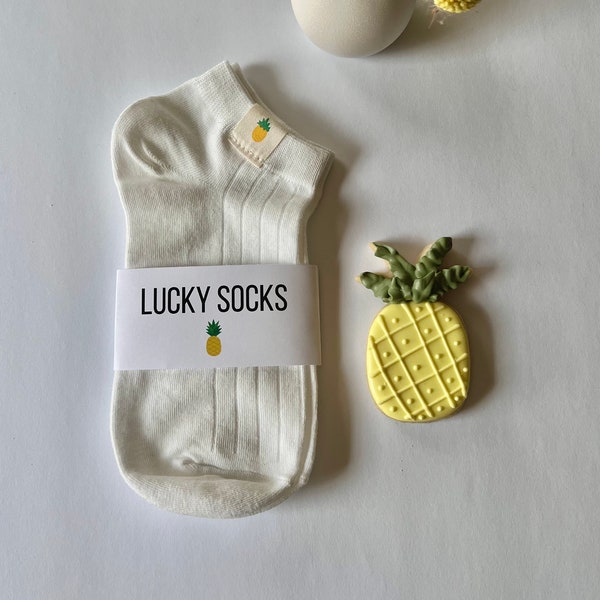Lucky Pineapple socks, IVF socks, IVF gifts, fertility gift, infertility gift, transfer day IVF gift, transfer day socks, ivf pineapple, ivf