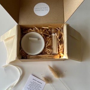 Concrete Palo Santo Holder Set, Meditation Gift with Matches