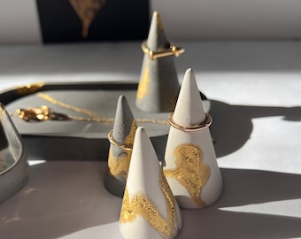 Cement Ring Cone, Ring Holder Cone, Ring Cone, Ring Keeper, Ring Display, Engagement ring holder, Engagement presents, Ring Organizer