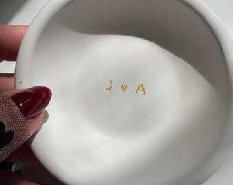 Soporte para anillos de boda, plato personalizado para anillos de compromiso, regalos para parejas, plato personalizado para anillos de boda, plato para anillos de boda