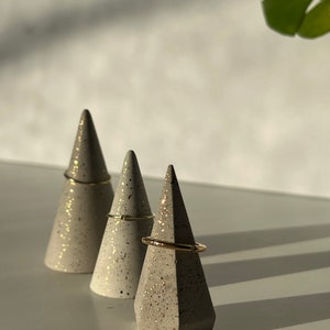 Ring Holder Cone, Ring Cone, Cement Ring Cone, Ring holder Wedding, Small Engagement gift, Cement Ring Cone, Elegant Bridesmaid gift bag image 8