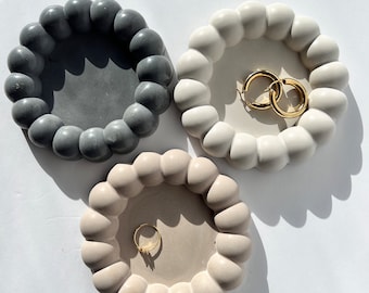 Concrete Jewelry Ring Dish, Bubble Tray, Jewelry ring dish, Jewelry ring tray, Concrete Catchall