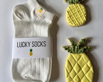 Calcetines de FIV, calcetines de piña de la suerte, regalos de FIV, regalo de fertilidad, regalo de infertilidad, regalo de FIV para el día de la transferencia, calcetines para el día de la transferencia, piña de FIV, IIU