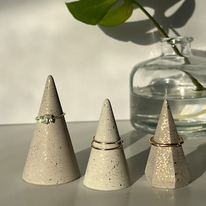 Ring Holder Cone, Ring Cone, Cement Ring Cone, Ring holder Wedding, Small Engagement gift, Cement Ring Cone, Elegant Bridesmaid gift bag image 9