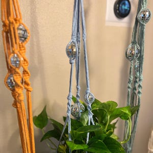 Disco Plant Hanger | Macrame Plant Hanger | Disco Macrame Plant Hanger