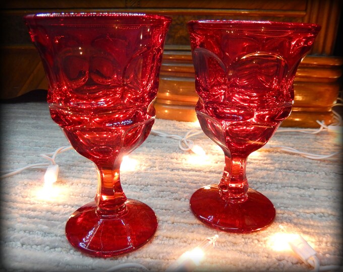 1 Red Glass Chalice Goblet for Altar Etsy