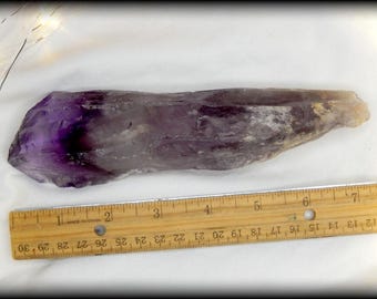 Chevron amethyst wand magikal, powerful tool cleansed and purified