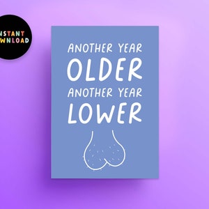 Instant Download Birthday Card | PDF Birthday Card | Print at home | Funny Birthday Card | Rude Ballsack Card | Printable | Last minute Card