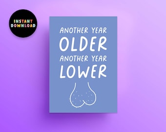 Instant Download Birthday Card | PDF Birthday Card | Print at home | Funny Birthday Card | Rude Ballsack Card | Printable | Last minute Card