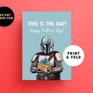 Instant Download Happy Fathers Day Card | PDF Fathers Day | Print at home | Fathers Day | Printable | This is the Day | Last minute Card