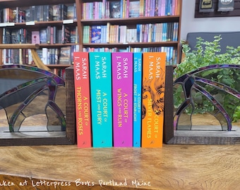 Wings of the Night Court Stained Glass Bookends Unique and Handcrafted- Perfect for any Reader!
