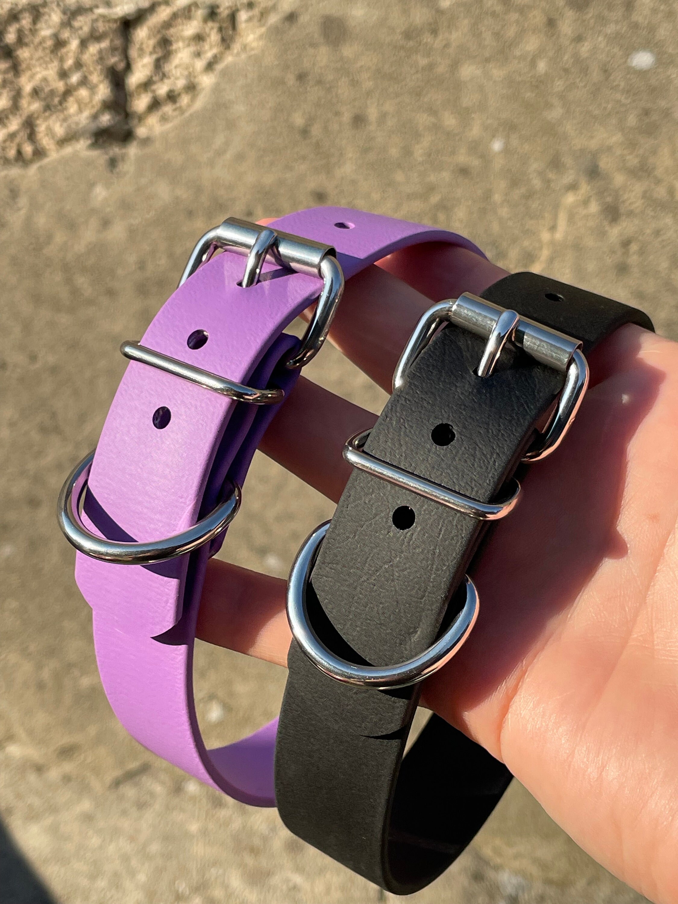 Hundehalsband Aus Biothane – 2,5 Cm Breit, 65 Cm Lang, Farbe Blau 318 – Wasserabweisend, Langlebig, Made In France