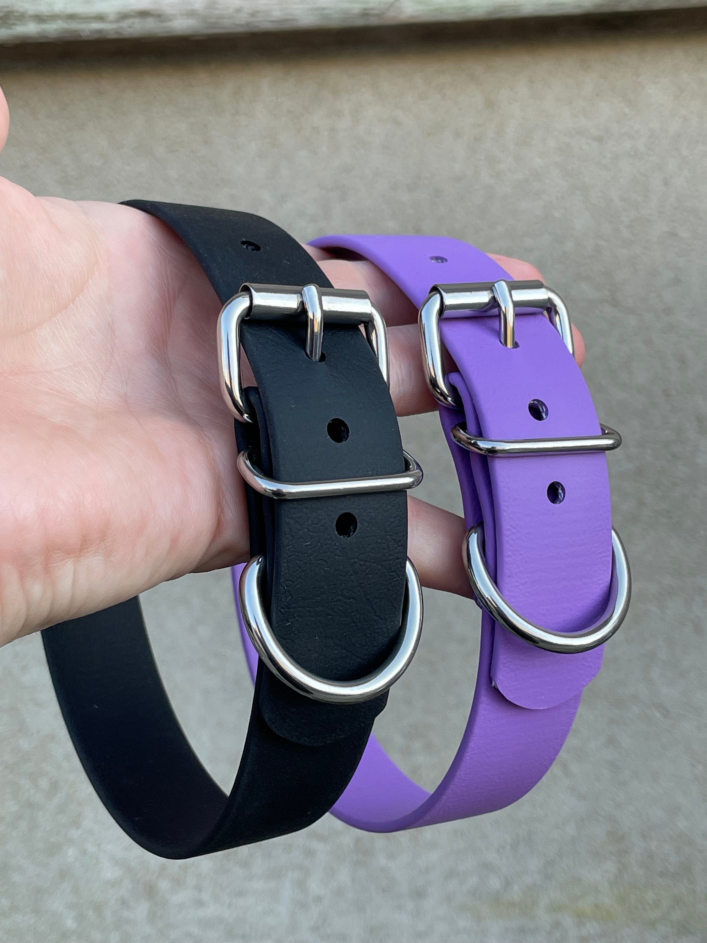 Hundehalsband Aus Biothane – 2,5 Cm Breit, 65 Cm Lang, Farbe Blau 318 – Wasserabweisend, Langlebig, Made In France