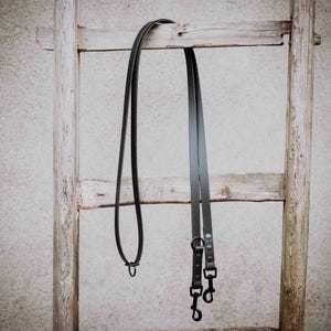 Hands-free leash. Flexible, adjustable dog leash made of BioThane®. Leash with adjustable ring, various lengths. image 9