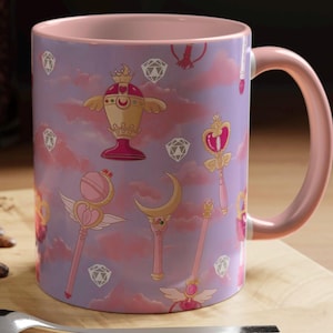 Watercolor Sailor Moon Mug: Anime Magical Girl Coffee Cup