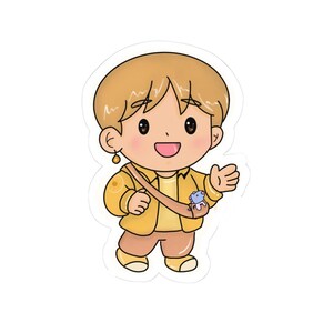 Chibi J-Hope Sticker: BTS Hobi Kawaii Vinyl Decal