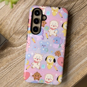 BT21 Samsung Phone Case: Kawaii BTS Fan Art, Shockproof Dual Layer