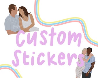 Custom Design Die-Cut Stickers Party Favor Cartoon People Stickers