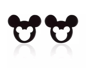 Mouse Disney Mickey Cartoon Animation Animal Stud Earrings Hypoallergenic Stainless Steel Jewelry