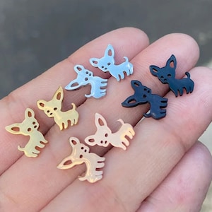 Chihuahua Animal Dog Pet  Hypoallergenic Stainless Steel Stud Earrings Jewelry