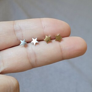 Tiny Star Lovely Stud Piercing Earrings Hypoallergenic Surgical Stainless Steel Jewelry