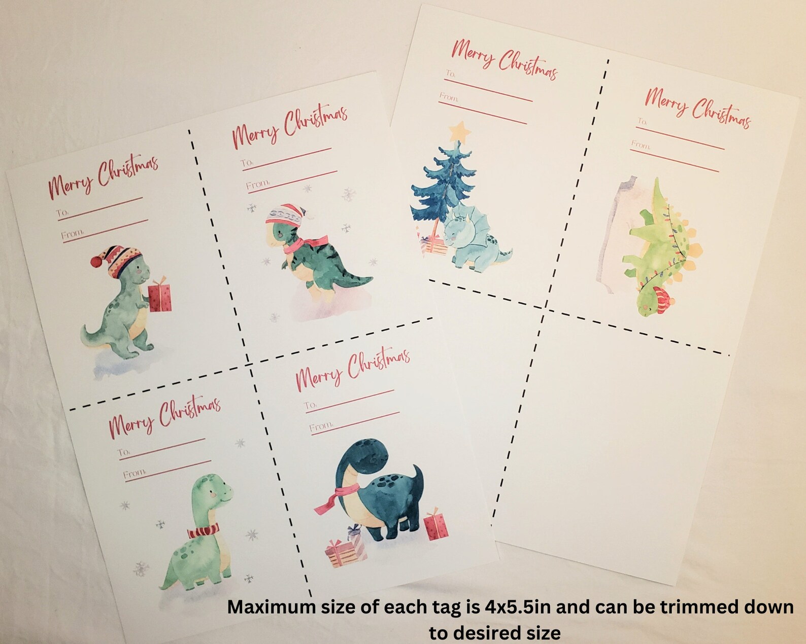 Printable Dinosaur Christmas Gift Tags School Holiday Party - Etsy