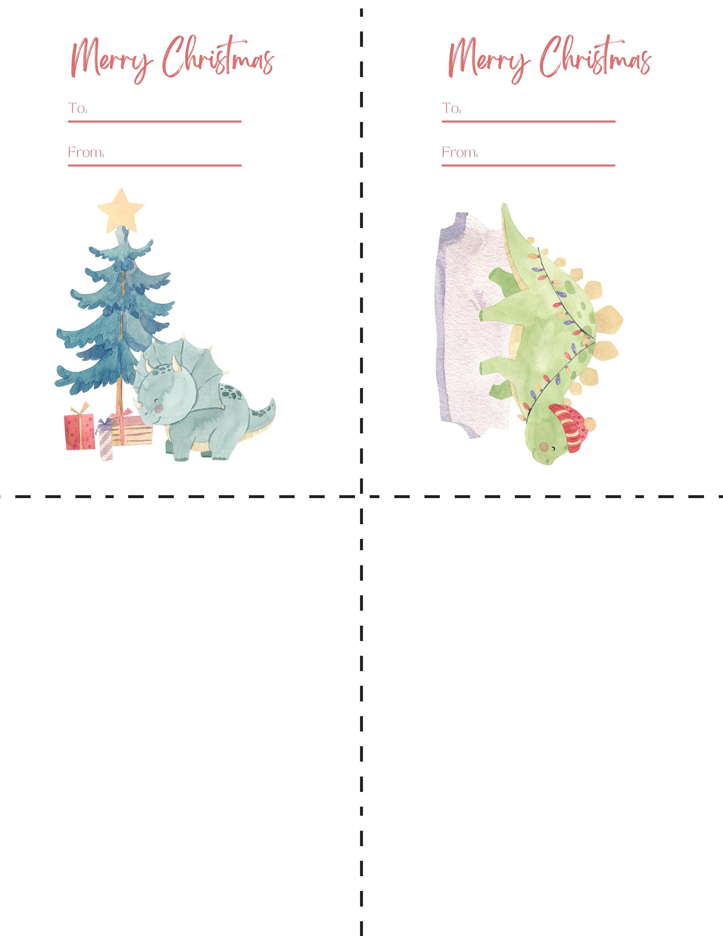 Printable Dinosaur Christmas Gift Tags School Holiday Party - Etsy