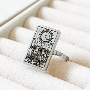 The Moon Tarot Card Ring