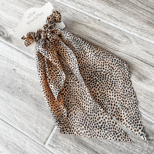 Leopard Scarf Scrunchie