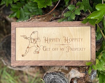 Insegna Vintage 'Hippity Hoppity Get Off My Property' Con Rana - Cartello In Metallo 20x30 Cm Per Divieto Di Accesso, Decorazione Retrò Per Bar, Garage, Casa - 3