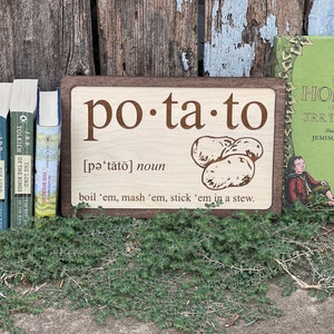 Potato Holzschild | Was ist Taters Precious? | Fantasie-Dekor-Geschenk