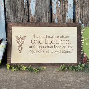 One Lifetime With You Wood Engraved Sign – Personalized Fantasy Decor | Wedding & Anniversary Gift