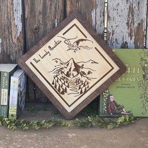 The Lonely Mountain - gegraveerd houten bord | Op FantasyRing & Shire geïnspireerde muurdecoratie voor thuis of op kantoor