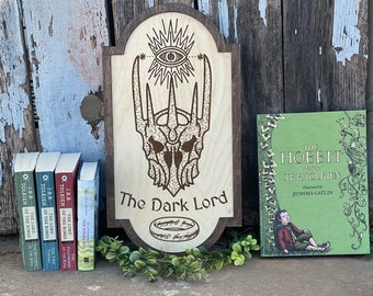 The Eye Ring  Sign Wood Engraved decor Fantasy and Shire