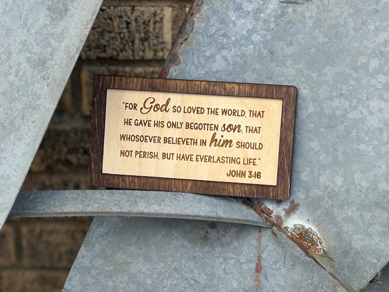 John 3:16 Wood Sign | Christian Home Décor | Inspirational Scripture ...