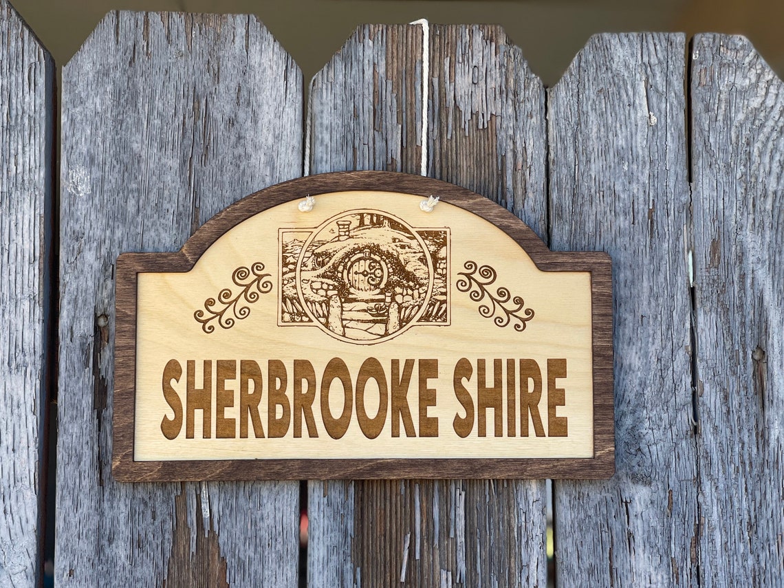 Custom Shire Sign. Personalized Family Name LOTR Hobbit Wood Etsy