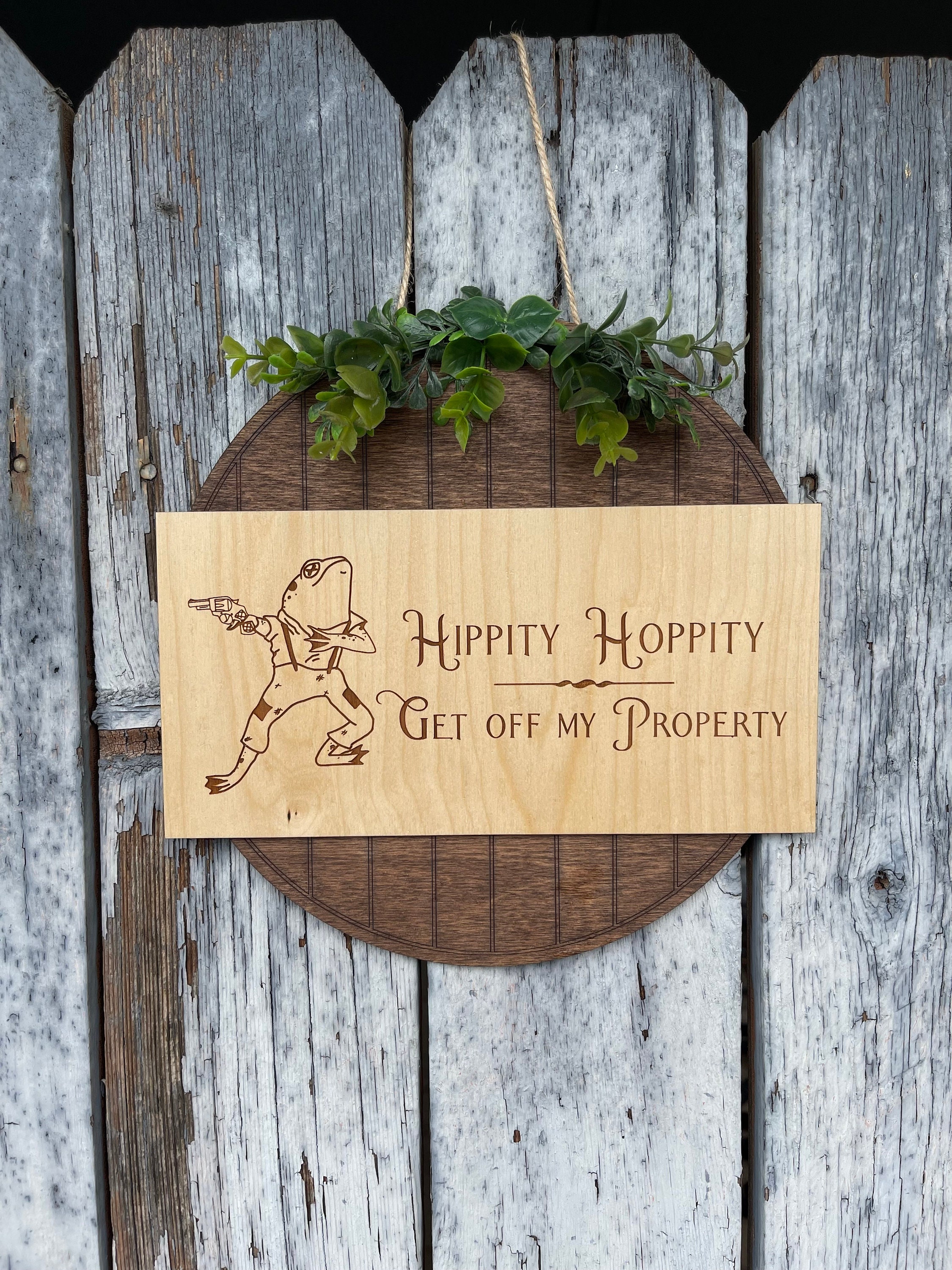 Lustige Gartenflagge „Hippity Hoppity Get Off My Property“ Mit Frosch-Motiv – 30,5 X 45,7 Cm, Wasserdicht