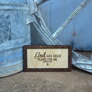 God Has Great Plans For Me Jeremiah 29:11 Wood Sign | Baby Nursery Christian Décor | Inspirational Scripture Wall Art | Faith-Based Sign