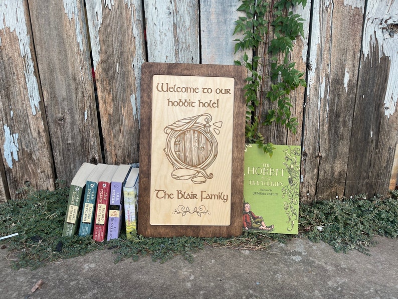 Welcome to Our Shire Hole Custom Family Name Sign | Personalized Shire ...