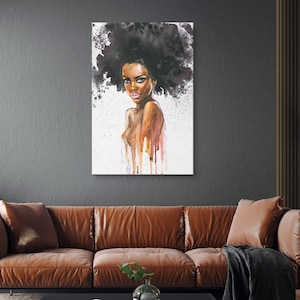 Sleek Black Canvas Art Print - Modern Wall Decor for Bedroom or Living Room