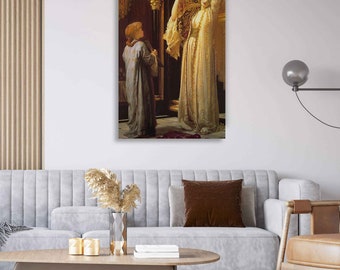 Elegante riproduzione del capolavoro di Frederic Leighton, Light of the Harem - Decorazione da parete perfetta per il tuo soggiorno, decorazione da parete con stampa su tela