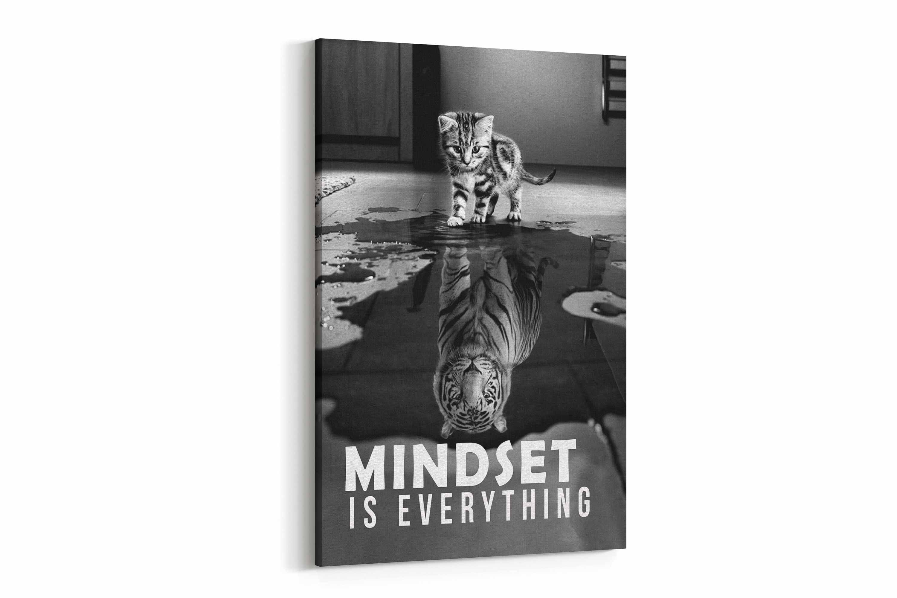Mindset Motivational Wall Art Black and White Picture Prints Canvas ...