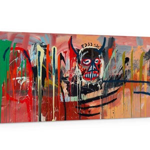 Große Wand Kunst Urban Ausdruck Leinwand Jean Michel Basquiat Moderne Street Art Wanddekoration, atemberaubende Wohnzimmer Wandkunst Drucke