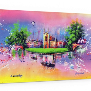 King&#39;s College Cambridge Canvas Wall Art, Cambridge University Art Print, Cambridge Gift Framed Art, Fine Art Giclée Print