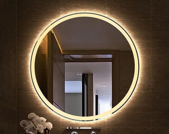 Bathroom, Washbasin Mirror, Led, Decorative Mirror,Round Mirror, Led Mirror, Mirror,Touch Led , Touch Switch