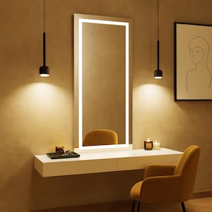 LED Full Length Mirror: Backlit Touch Sensor Vanity Mirror